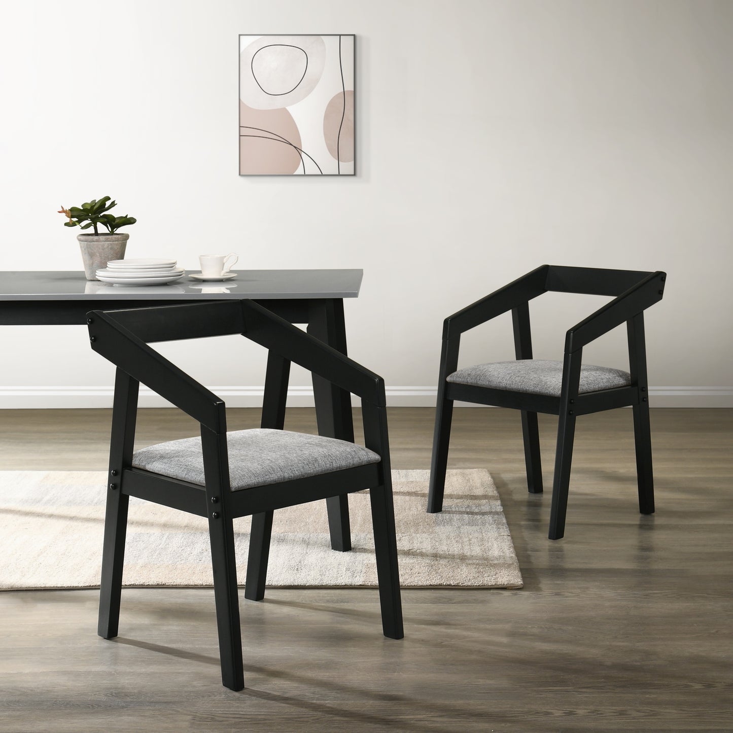 Lincoln Set of 2 Dining Chairs – Black
