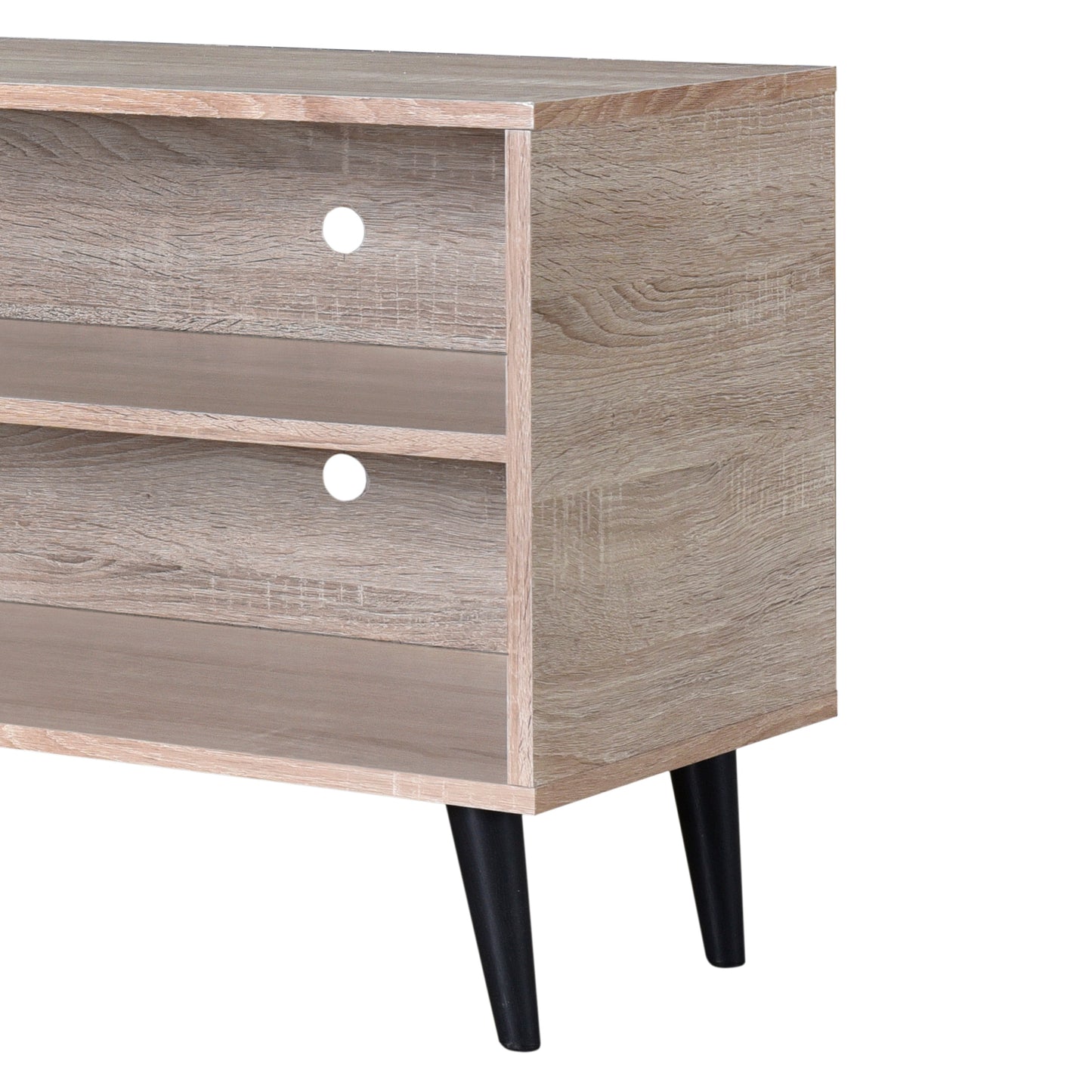 Ahri 1.81m TV Entertainment Unit - Oak with Black Legs