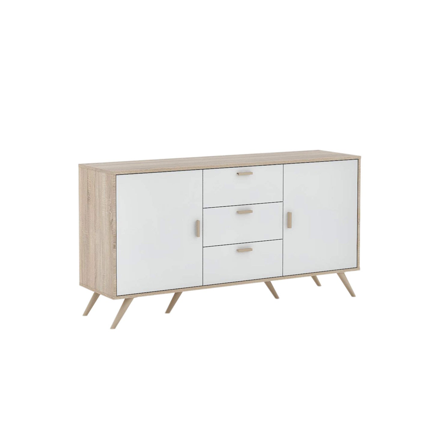 Darcie 1.49m Buffet Storage Cabinet – Oak/White