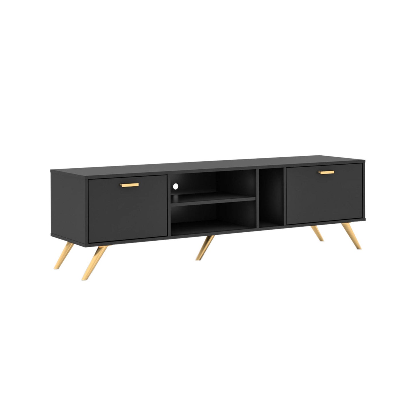 Darcie 1.6m TV unit - Dark Grey