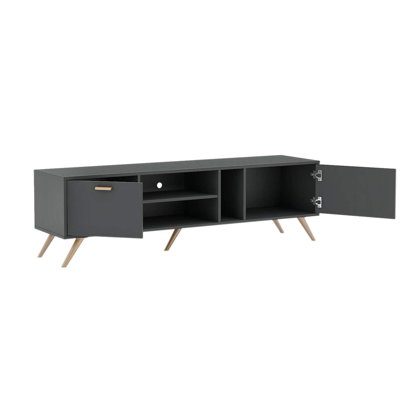 Darcie 1.6m TV unit - Dark Grey