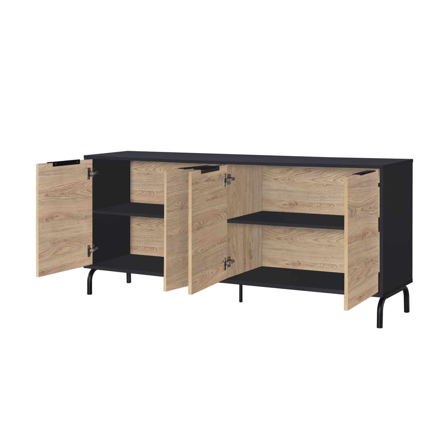 Eleora Sideboard Buffet - Black/Oak