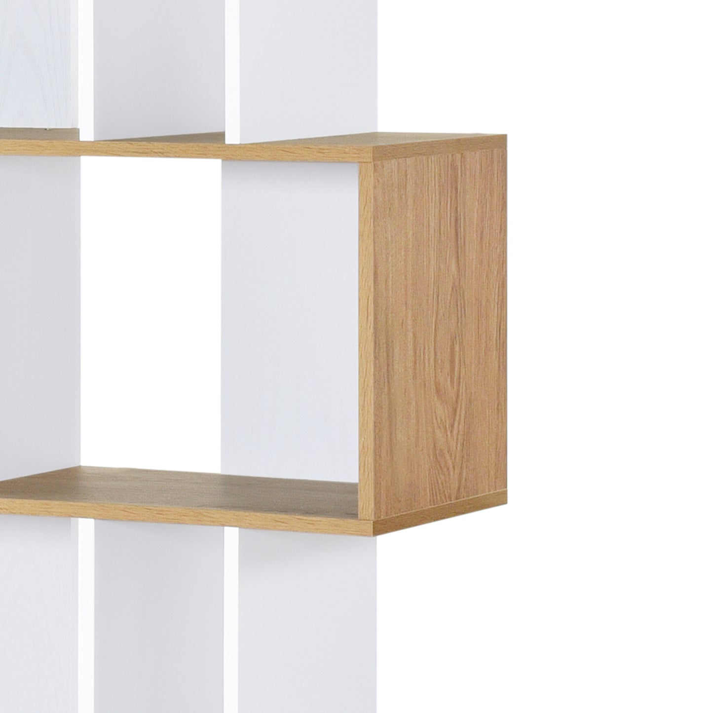 Ian 5 Tier Shelving Unit- Oak & White
