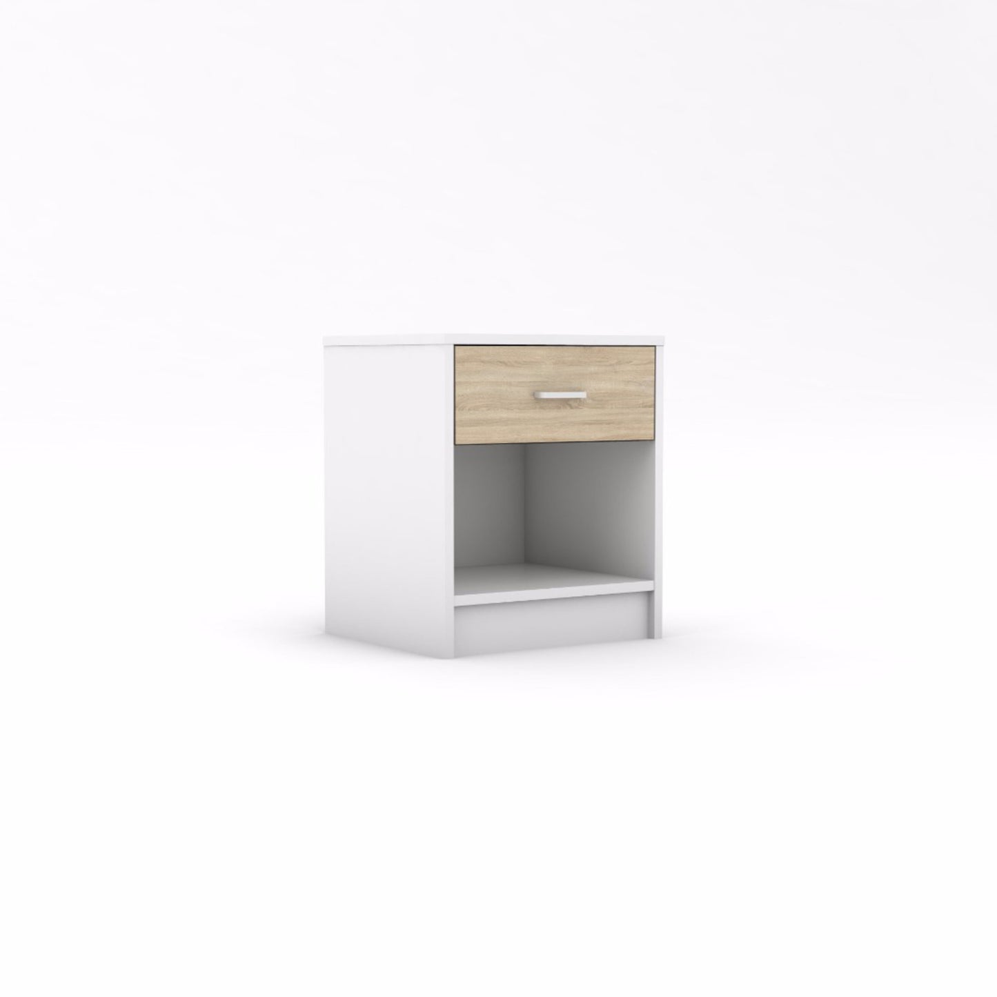 Ivan Side Table- White/Oak