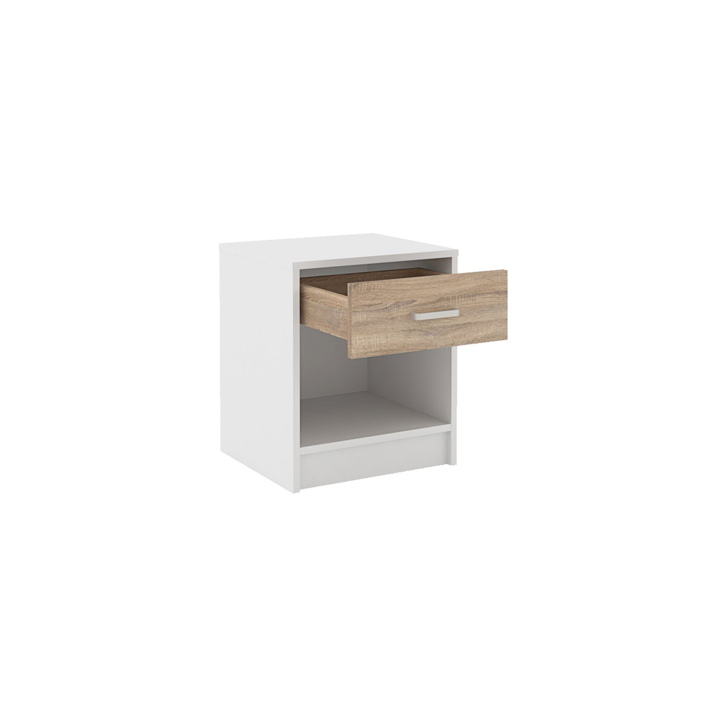 Ivan Side Table- White/Oak