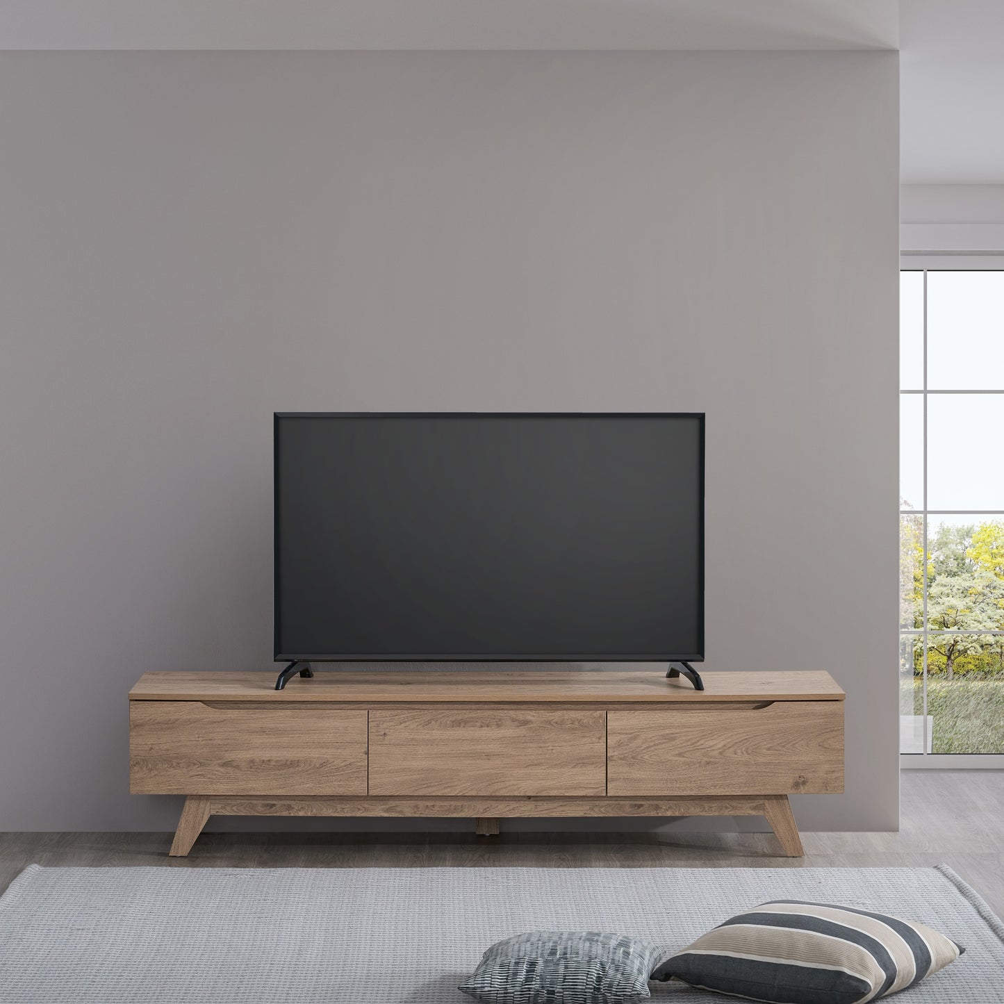 Jessie 1.8m TV Entertainment Unit - White/Oak