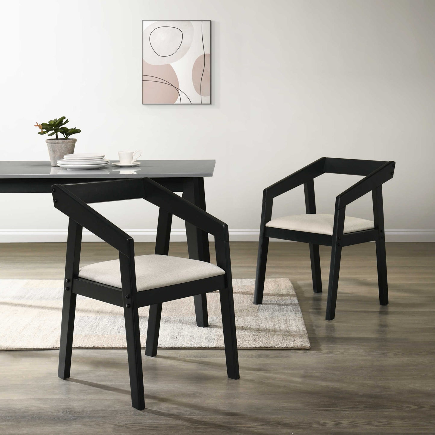 Lincoln Set of 2 Dining Chairs – Black