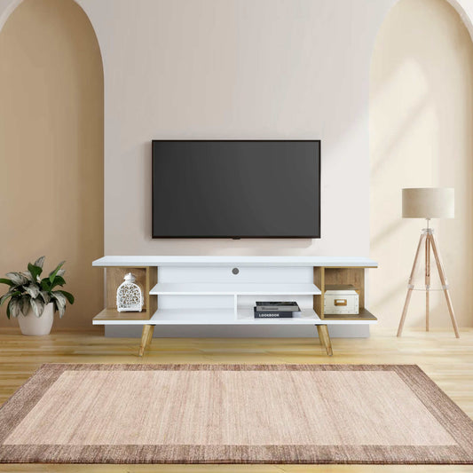 Aileen 1.6m TV Entertainment Unit - White & Oak