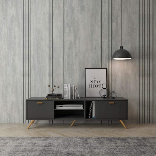 Darcie 1.6m TV unit - Dark Grey