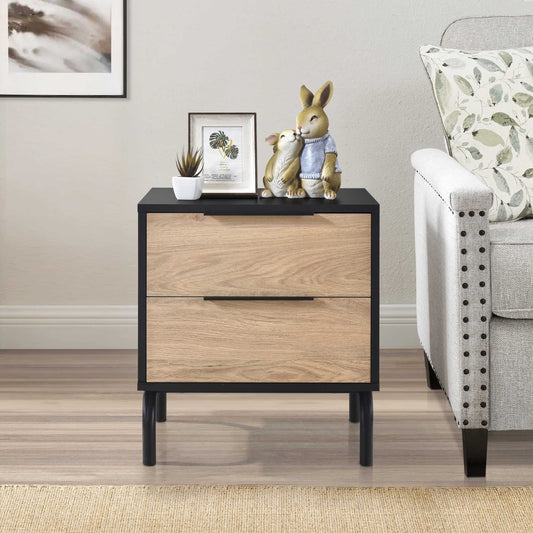 Eleora Side Table - Black/Oak