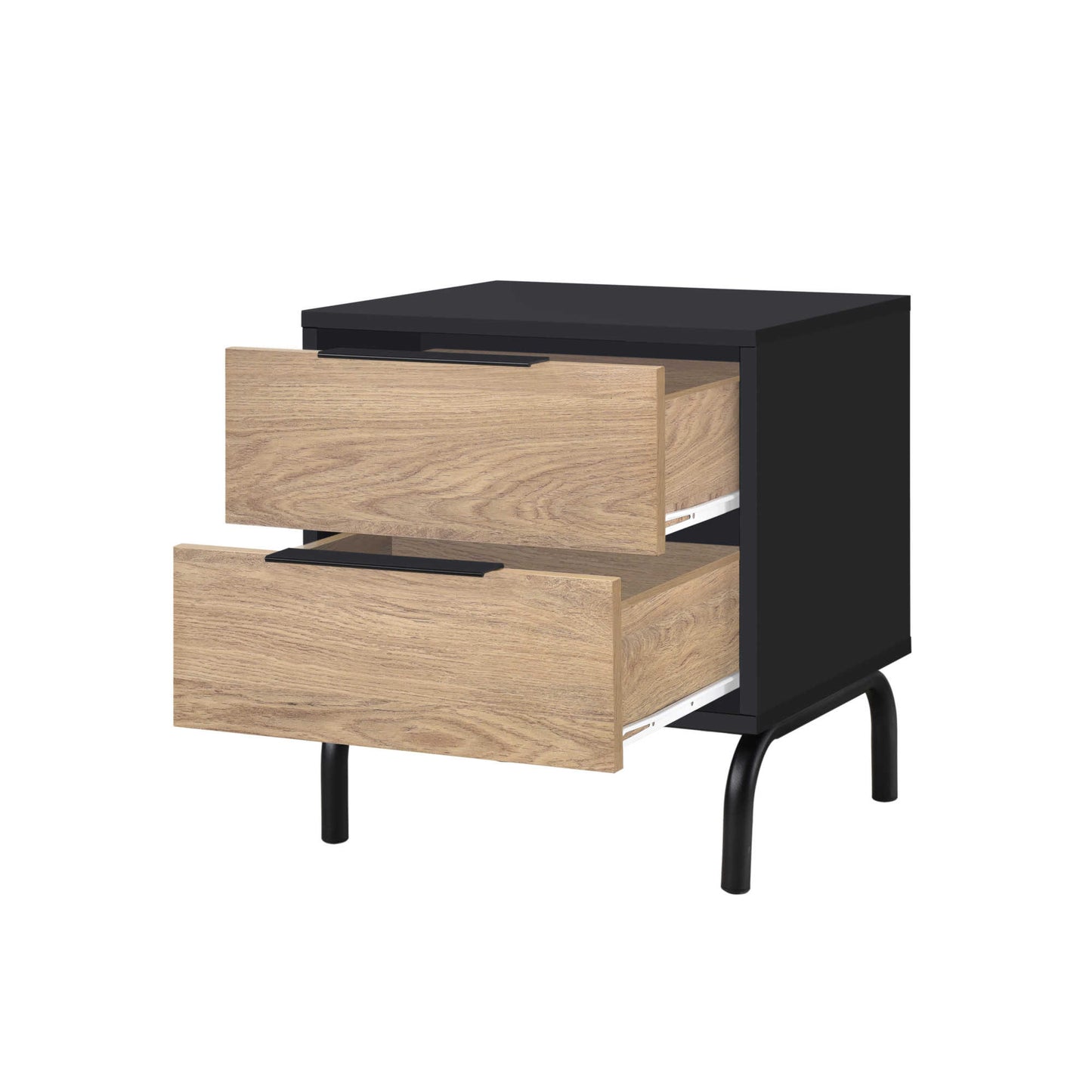 Eleora Side Table - Black/Oak