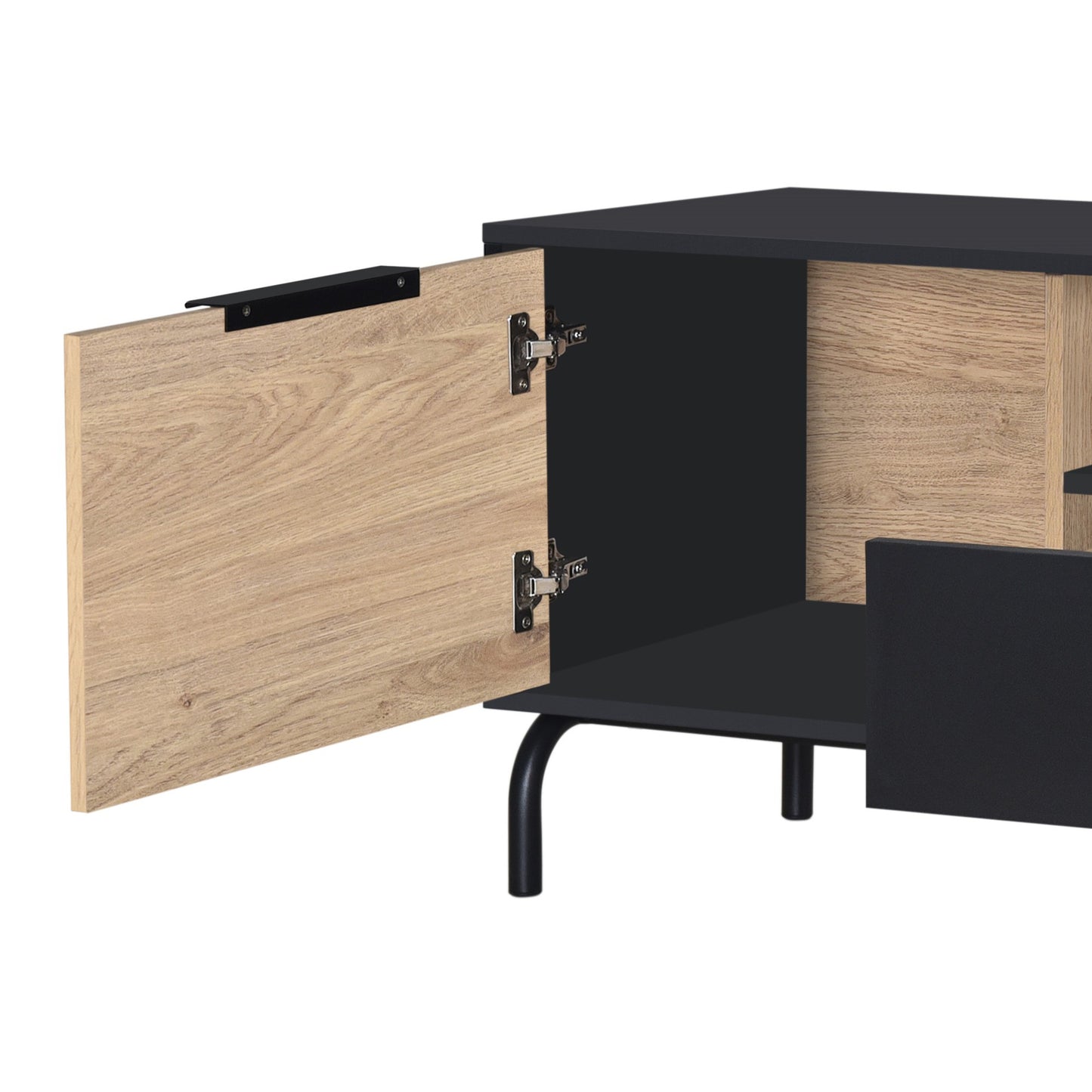 Eleora 1.6m TV Entertainment Unit - Black/Oak