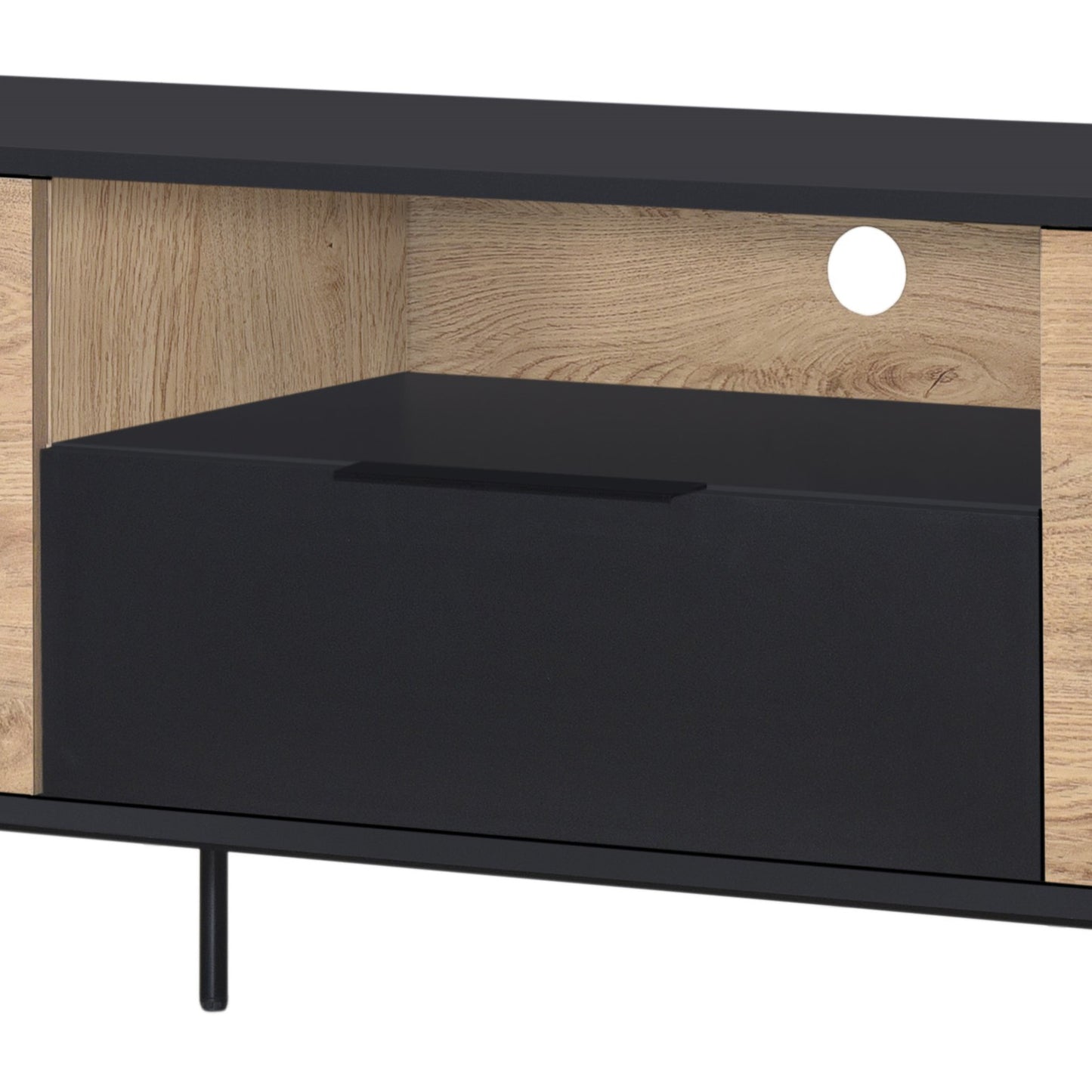 Eleora 1.6m TV Entertainment Unit - Black/Oak