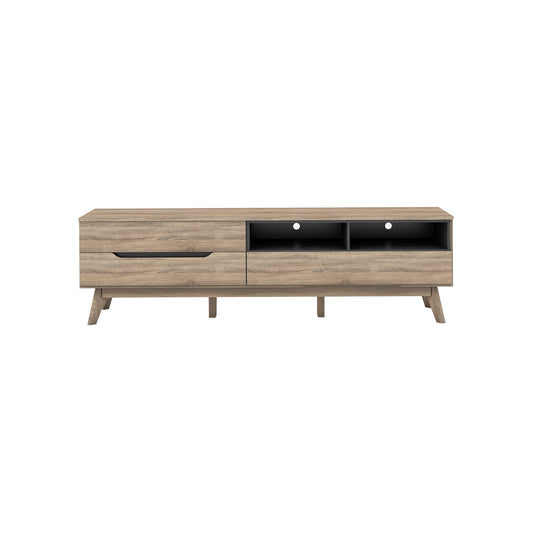 Elsi 1.8m TV Entertainment Unit - Oak/Dark Grey