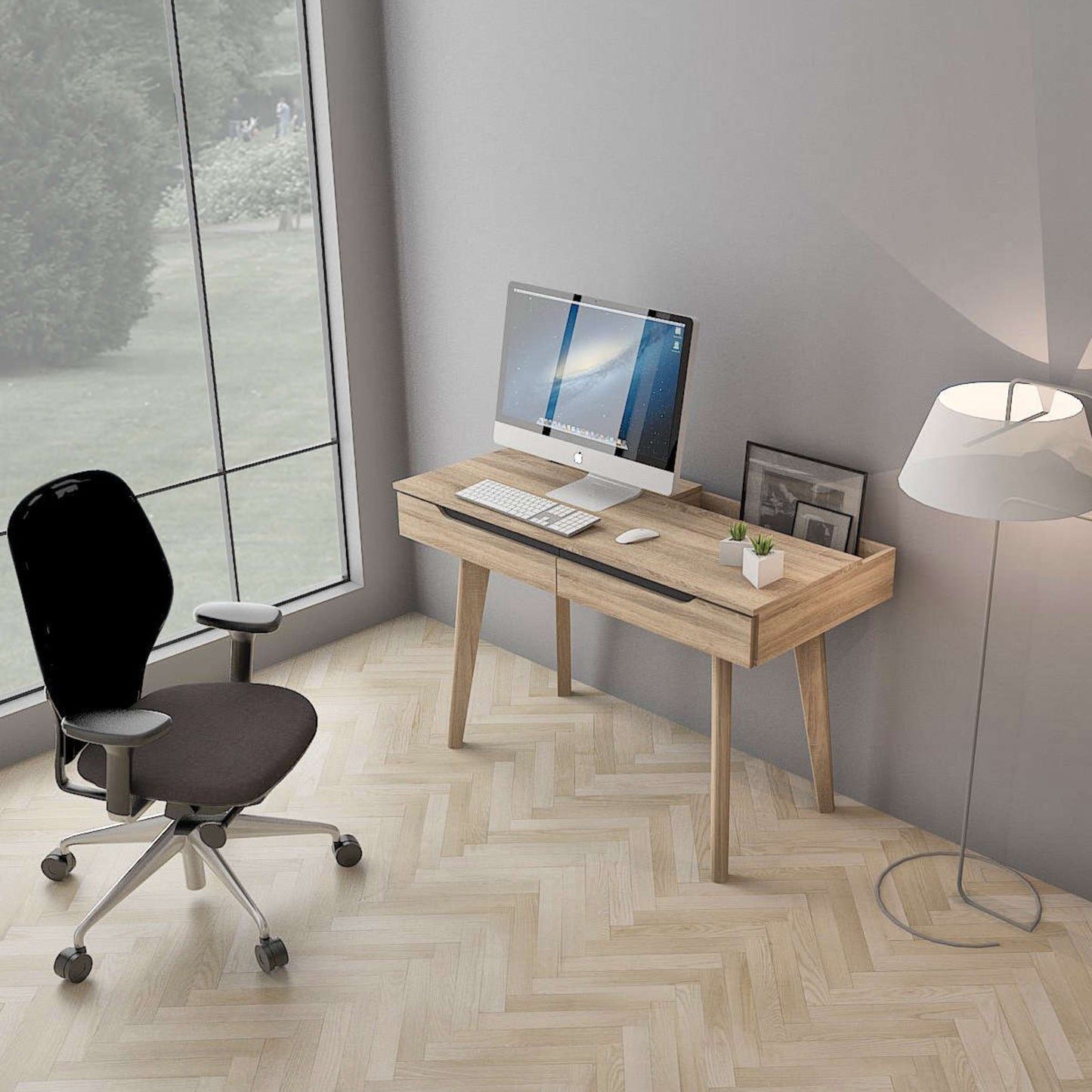 Elsi Oak Study Desk