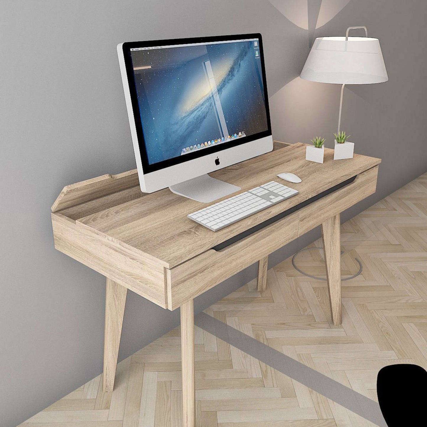 Elsi Oak Study Desk