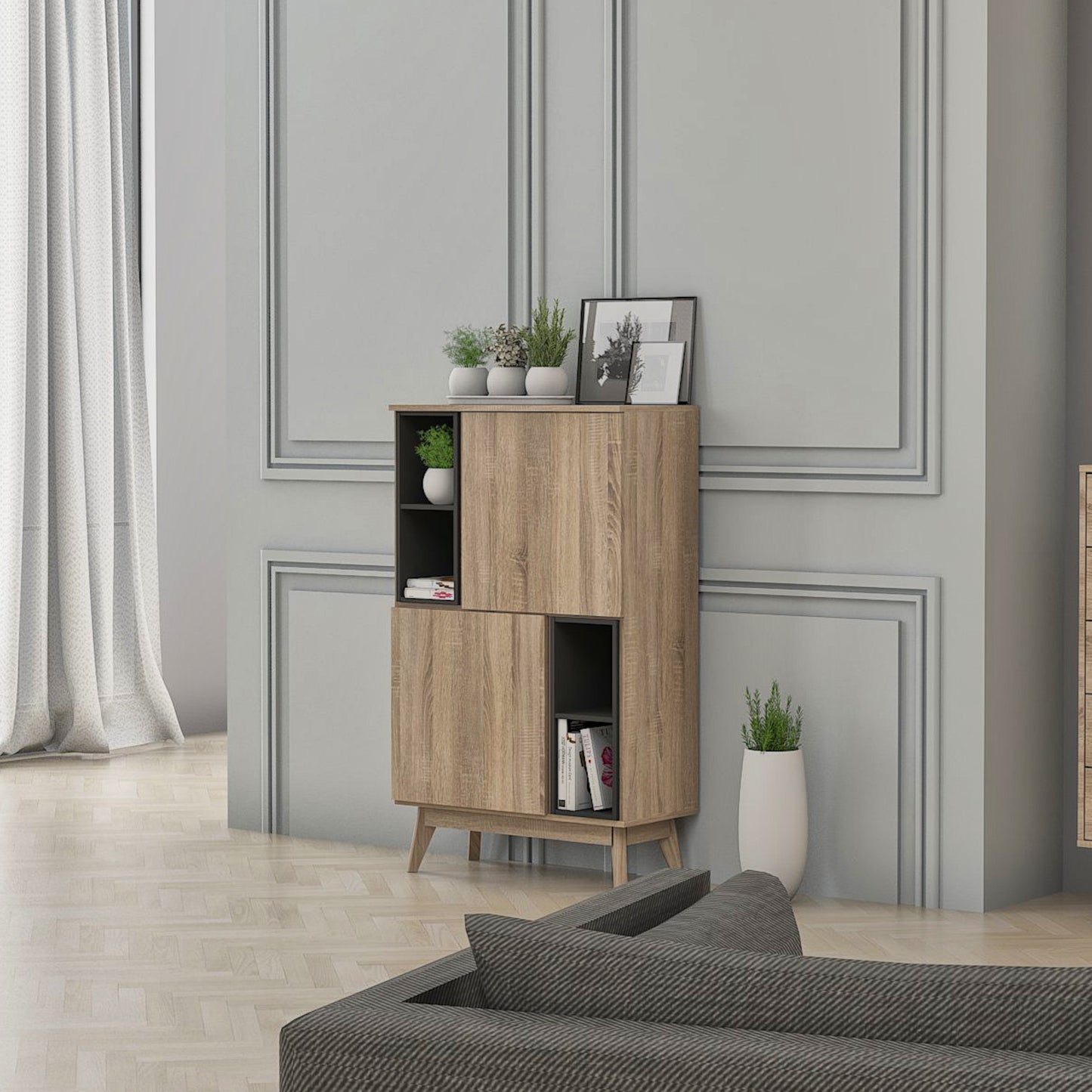 Elsi Display Storage Cabinet