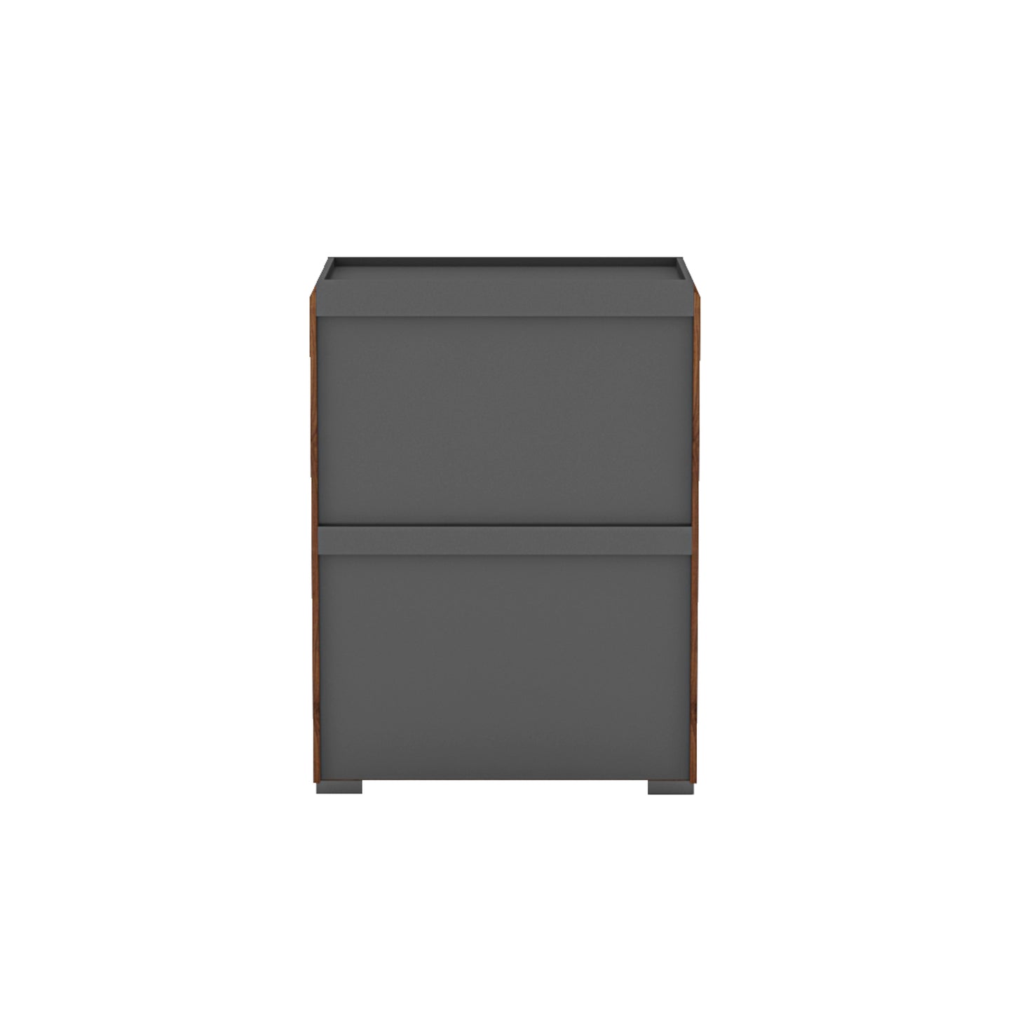 Hamis Chest of 5 Drawers - Walnut/Dark Grey