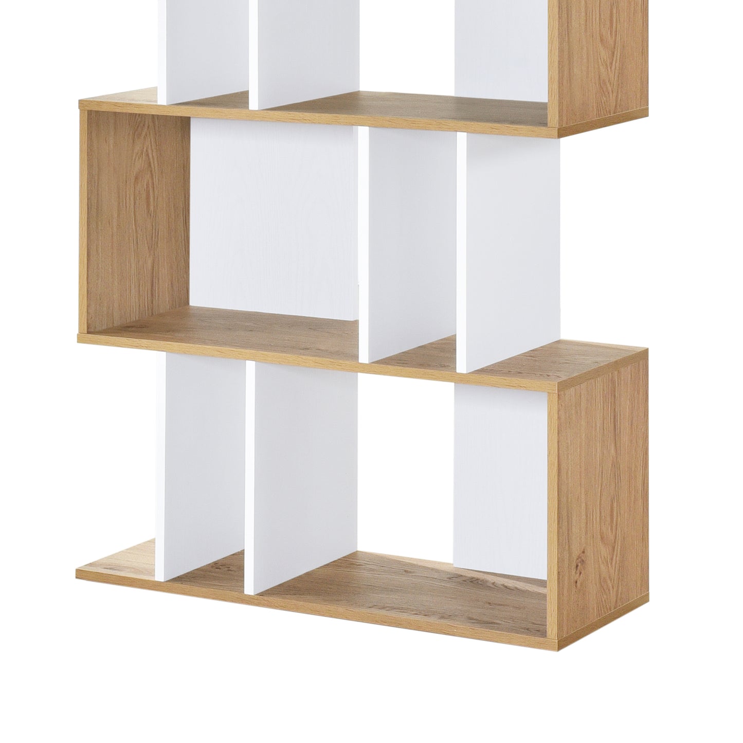Ian 5 Tier Shelving Unit- Oak & White