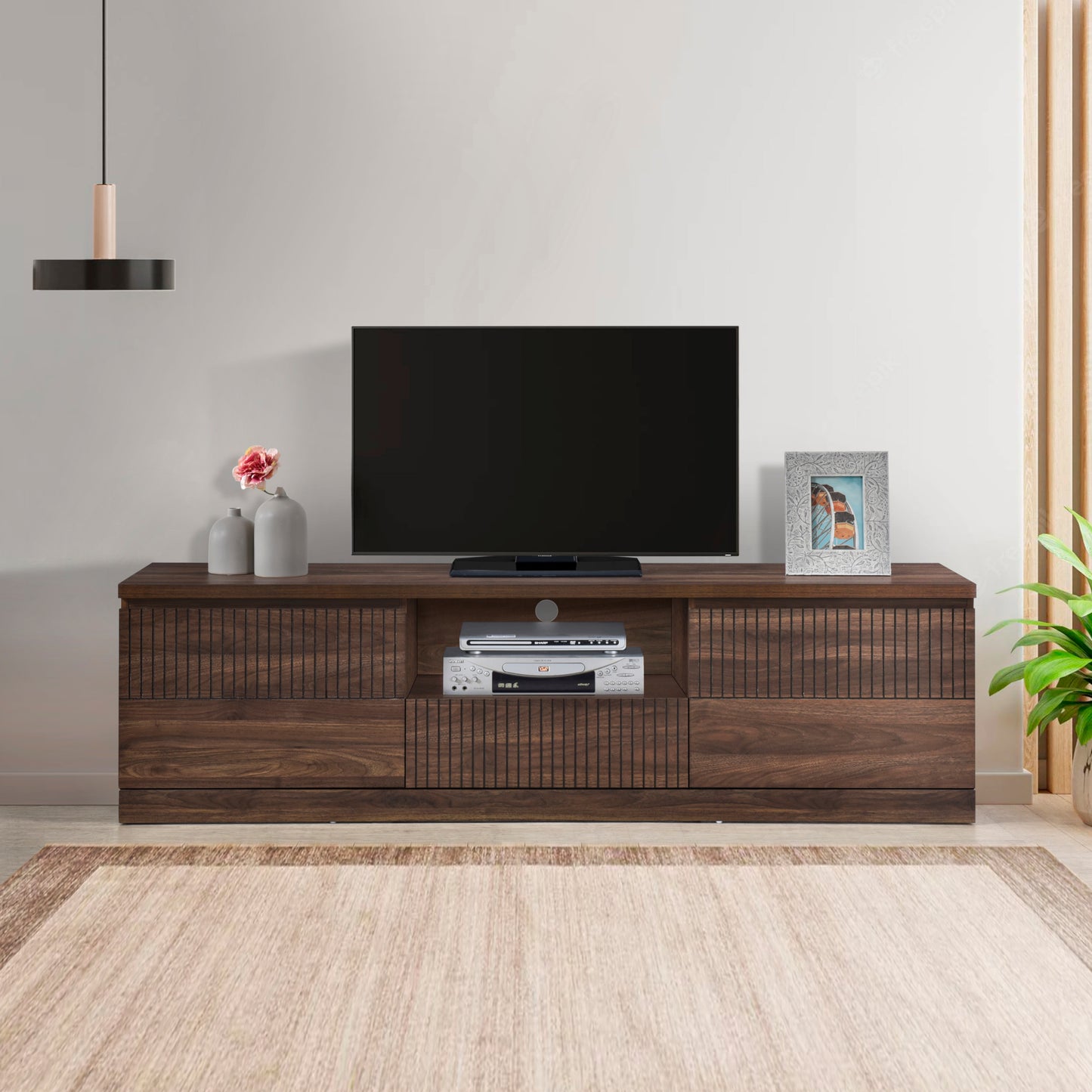 Kaden 1.8m TV Entertainment Unit - Walnut