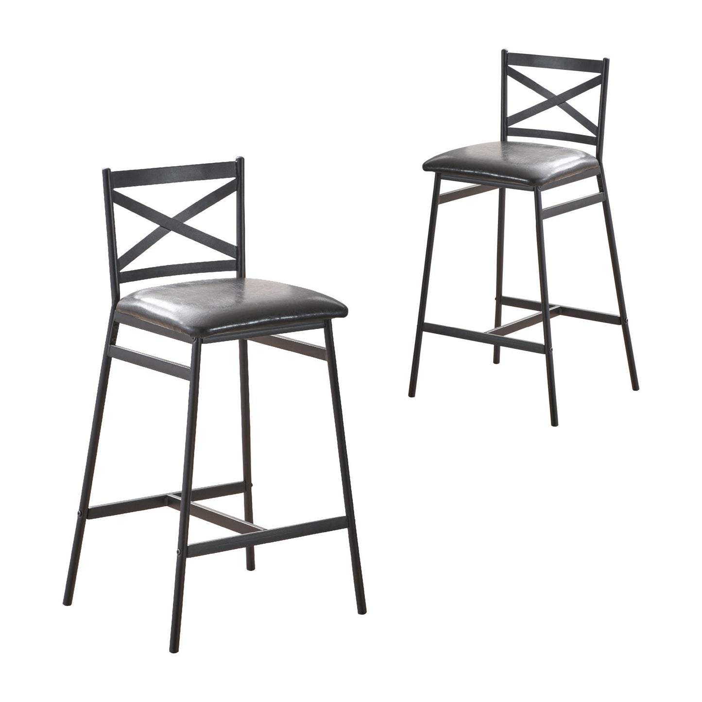 Nova Set of 2 Barstools – Black