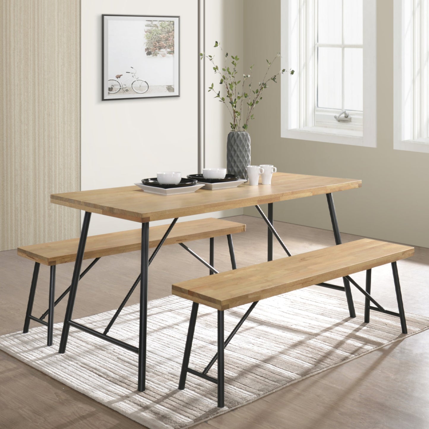 Owen 6 Seater 1.8m Solid Wood Dining Table