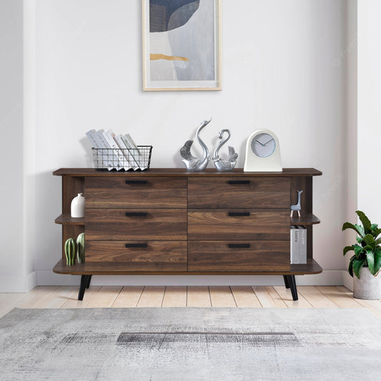 Salem 1.6m Sideboard Buffet Storage Cabinet - Walnut